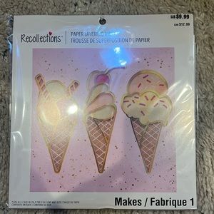 Ice cream paper craft. Pink, girly, and fun.